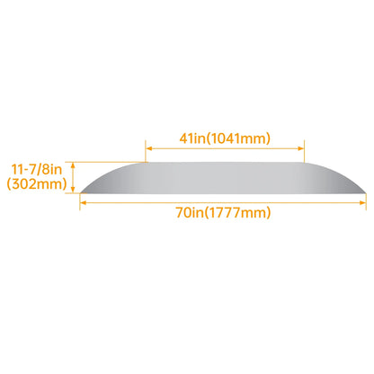 Trailer Fender Back Steel for Tandem Axle 9 x 72 (Weld-on Teardrop)