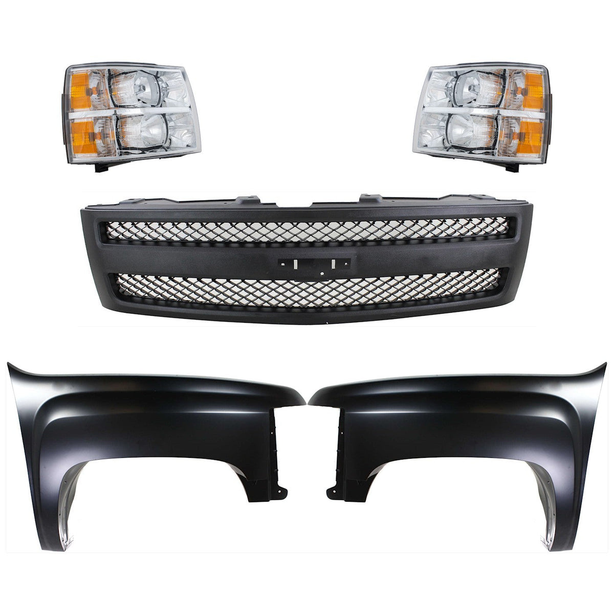 Fender Kit Front Left Right for 2007–2013 Chevy Silverado 1500