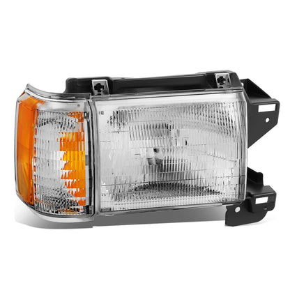 Right Side Headlight for Ford Bronco F-150 F-250 F-350 (1987–1991) Clear/Amber