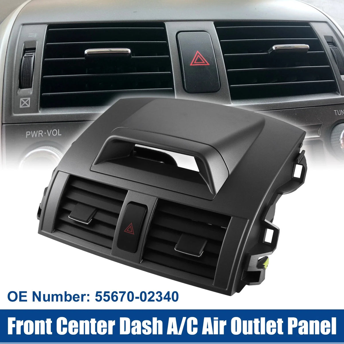 A/C Air Vent Panel for Toyota Corolla (2009–2013) Gray