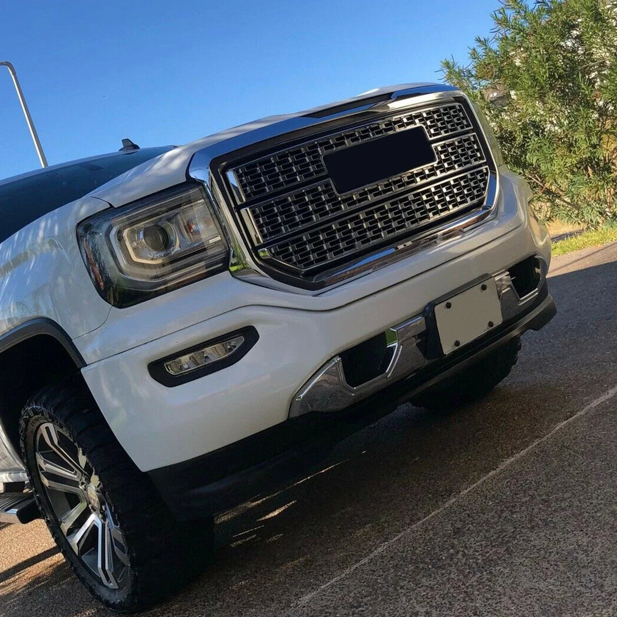 Chrome Front Bumper Skid Plate Armor for GMC Sierra 1500 (2016-2019)