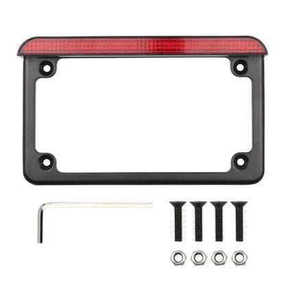 License Plate Frame for Motorcycle with LED Light