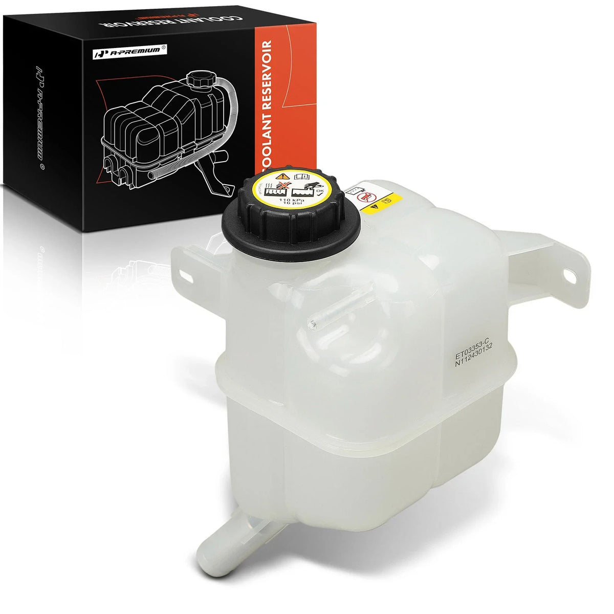 Front Engine Coolant Reservoir with Cap for Ford Edge (2007–2014)