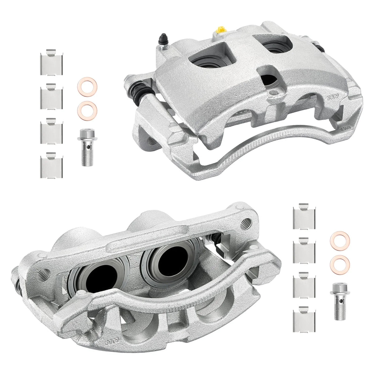 Front Brake Calipers w/ Bracket for Ram 4000 2009-2010, Ram 2500 2011-2013 (2Pcs)