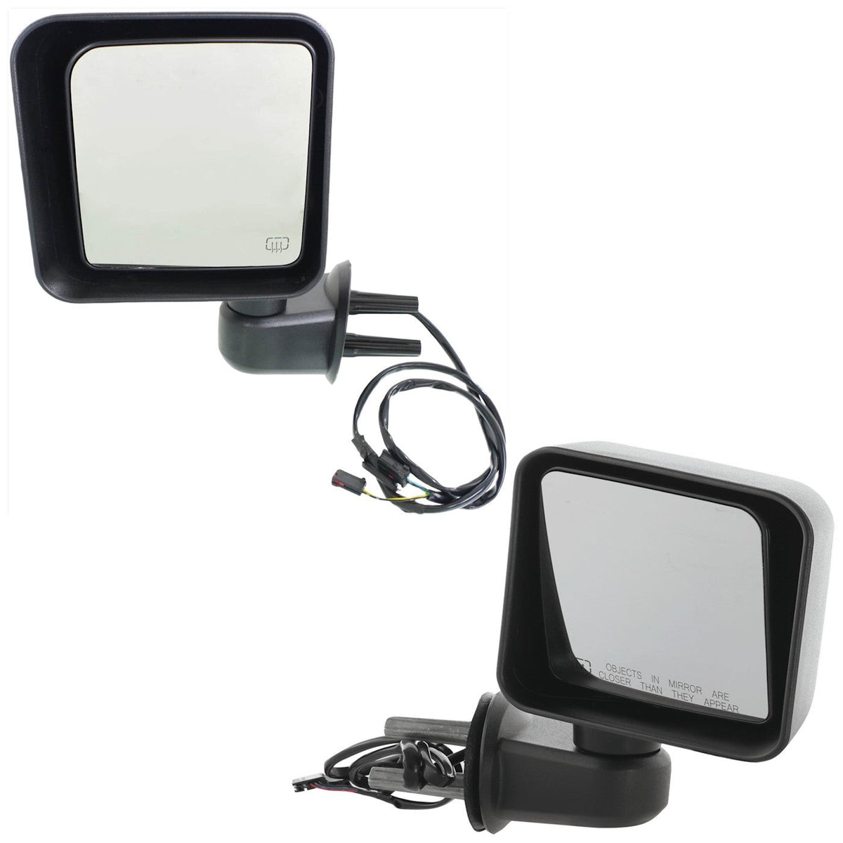 Pair of Heated Mirrors for Jeep Wrangler JK