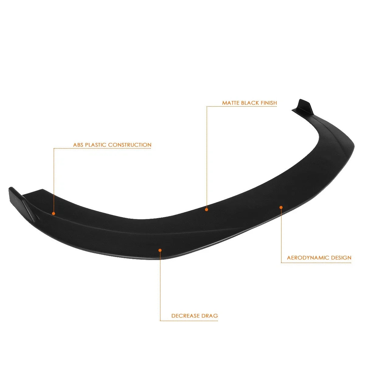 2015–2017 Ford Mustang Matte Black Front Lip Spoiler