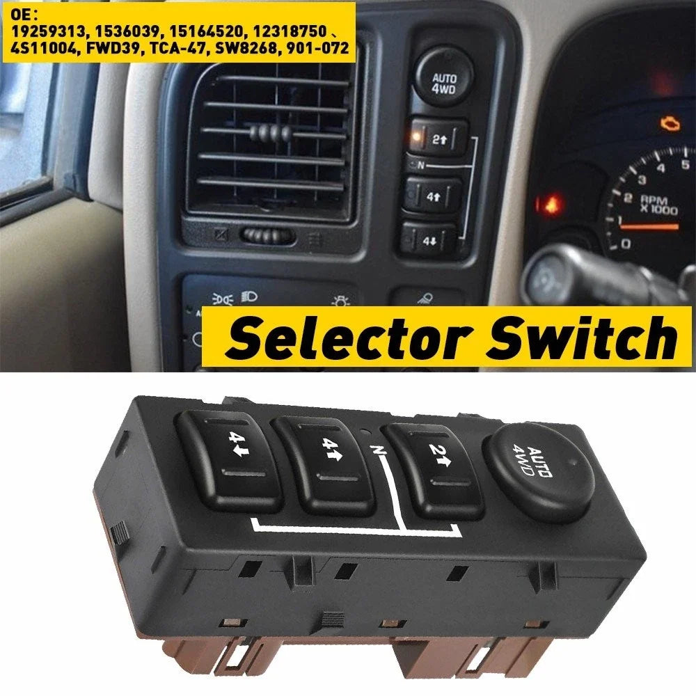 4WD Drive Selector Switch for Chevy Silverado 1500, Suburban, GMC Sierra 1500