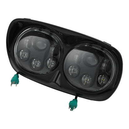 5.75" Projector Dual LED Headlight for Road Glide Harley Touring 1998-2013