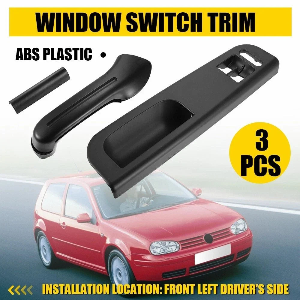 Door Pull Handle Trim + Window Switch Panel Bezel for VW Golf MK4 (1998–2006)