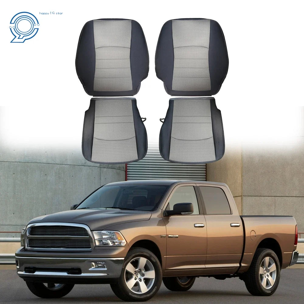 Set of 2 Cloth Seat Covers for Dodge Ram 1500 2500 (2009–2012)