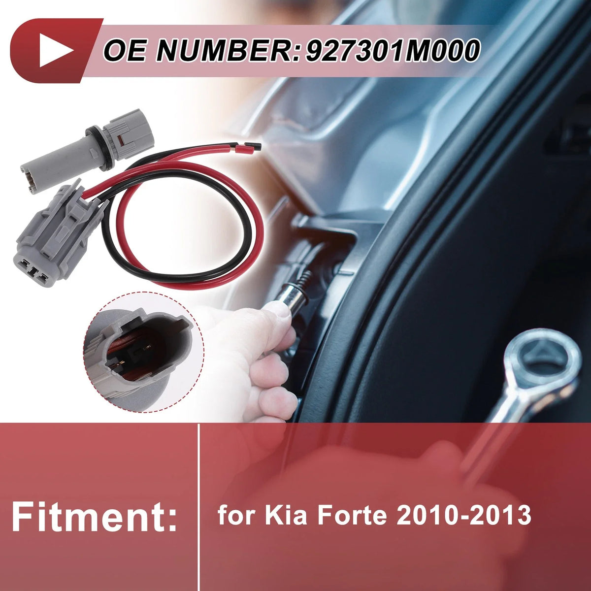 Brake Light Socket Wiring Harness Kit for Kia Forte (2010–2013) No. 927301M000
