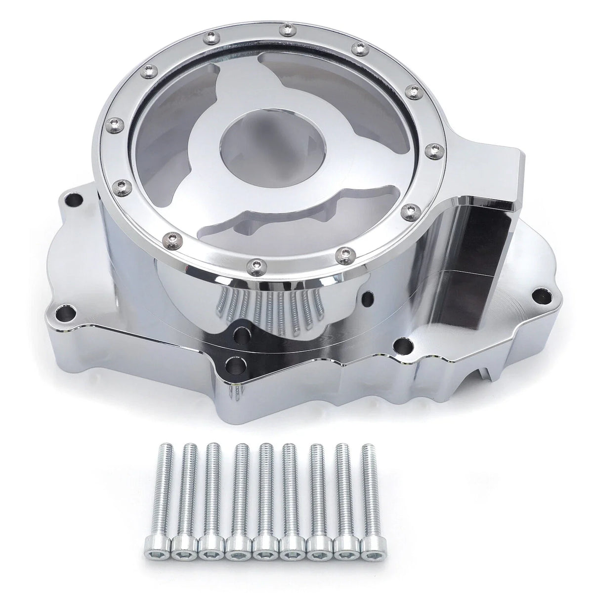 CNC Chrome Left Engine Stator Cover for Honda CBR600/F4/F4i (1986–Present)