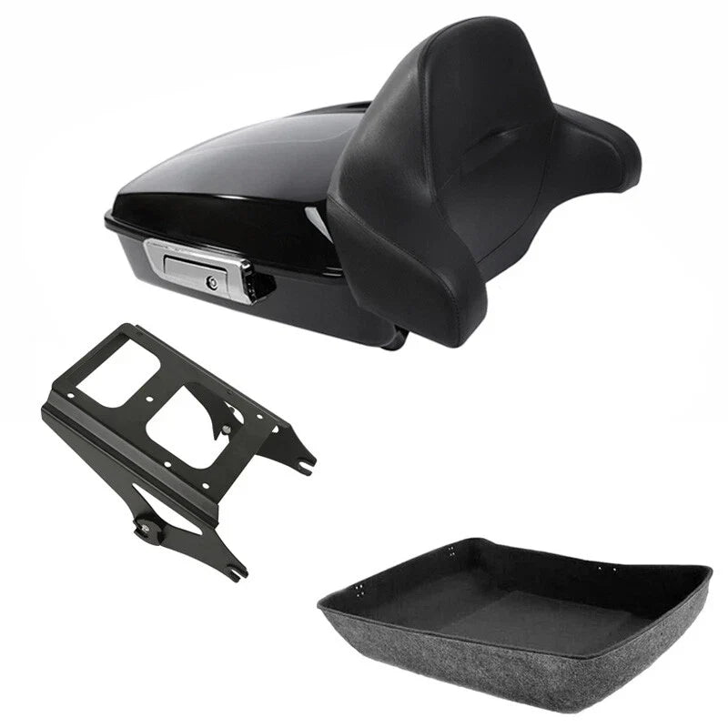 Chopped Trunk Backrest Mount Rack for Touring Harley Road Glide 2009-2013