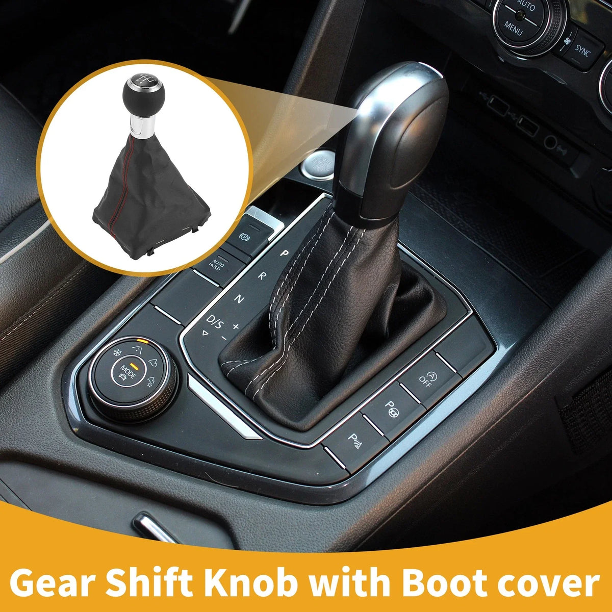5 Speed Manual Gear Shift Knob with Boot for Audi A3 (2008–2013)