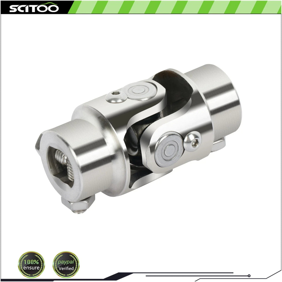 Steering U-Joint Shaft - Chrome Finish, 3/4 Inch DD