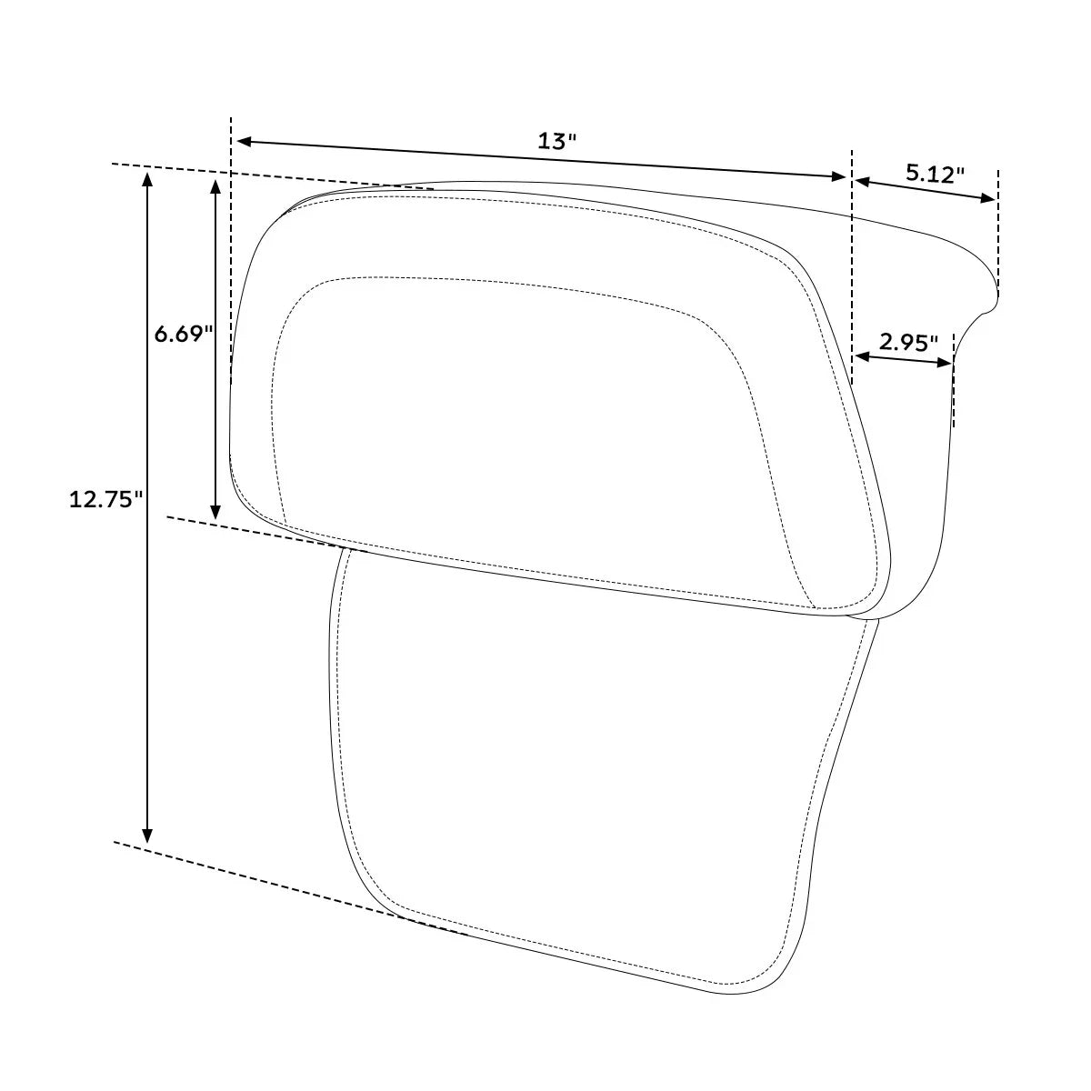 Chopped Trunk Backrest for Harley Electra Glide (2014–2023)