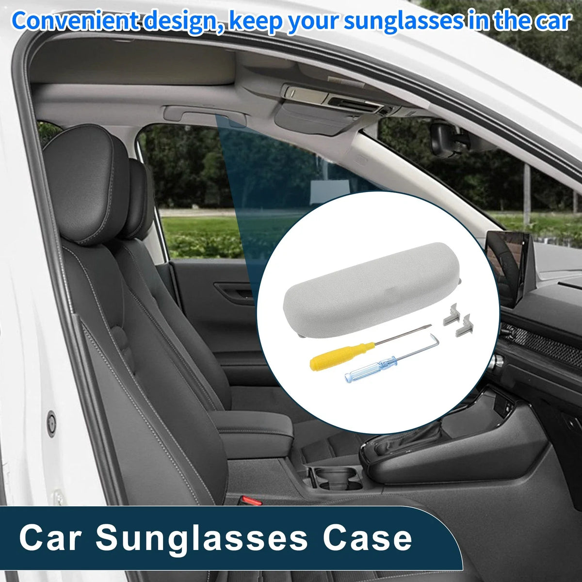 Sunglasses Case for BMW X3 (2021–2023) Eyeglasses Holder Suede Grey