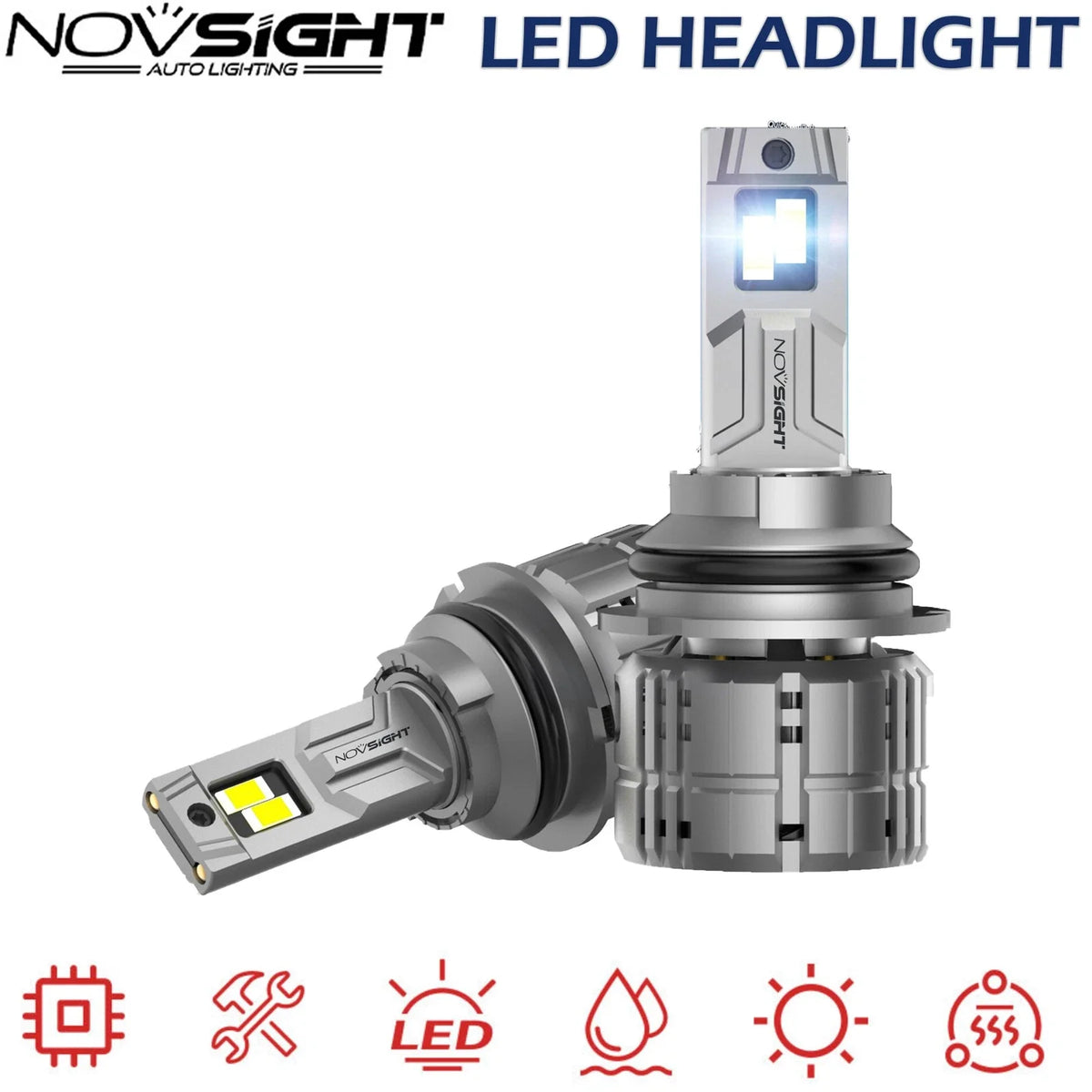 LED Headlight Bulbs 9004 - 2X 6500K 40000LM