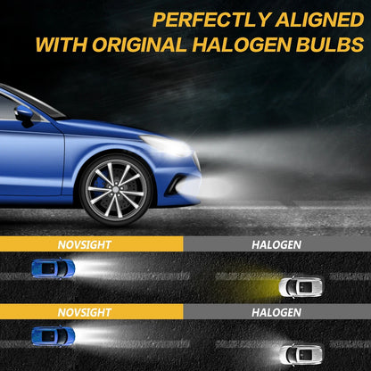 NIGHTEYE H1 LED Fog Light Bulbs 160W 6000K for