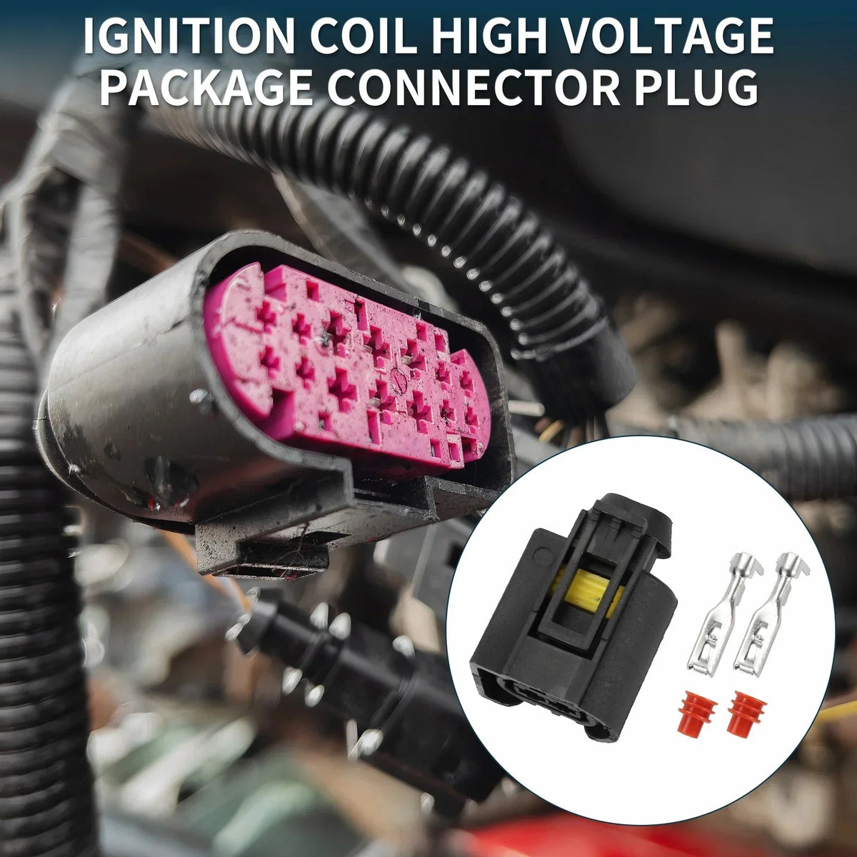 Ignition Coil High Voltage Connector Plugs for Mercedes-Benz (2 Pack)