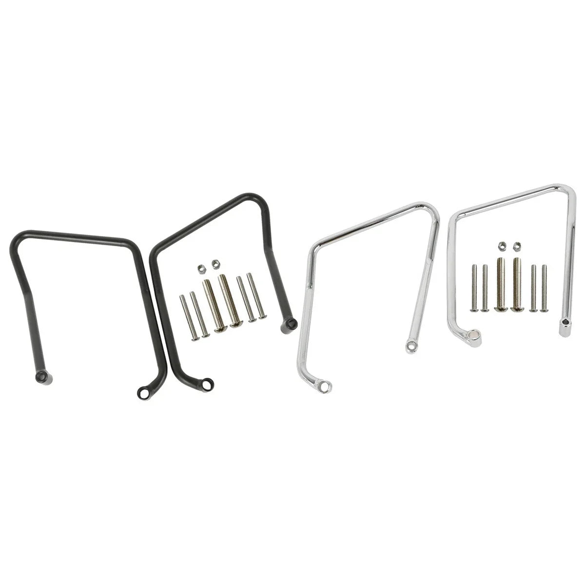 Saddlebag Support Brackets in Chrome/Black for Harley Sportster (04-16)
