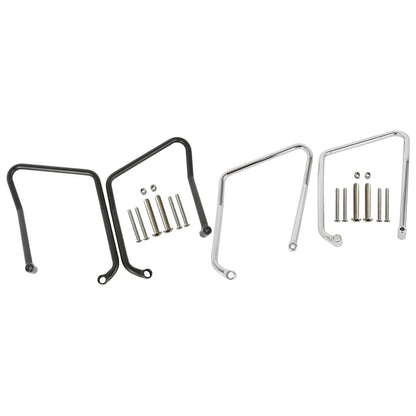 Saddlebag Support Brackets in Chrome/Black for Harley Sportster (04-16)