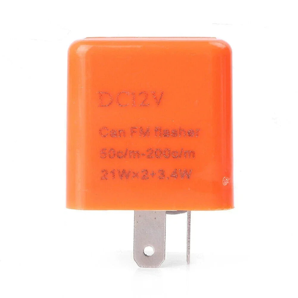 Orange 12V 2-Pin Flasher Relay for LED Turn Signal Bulb