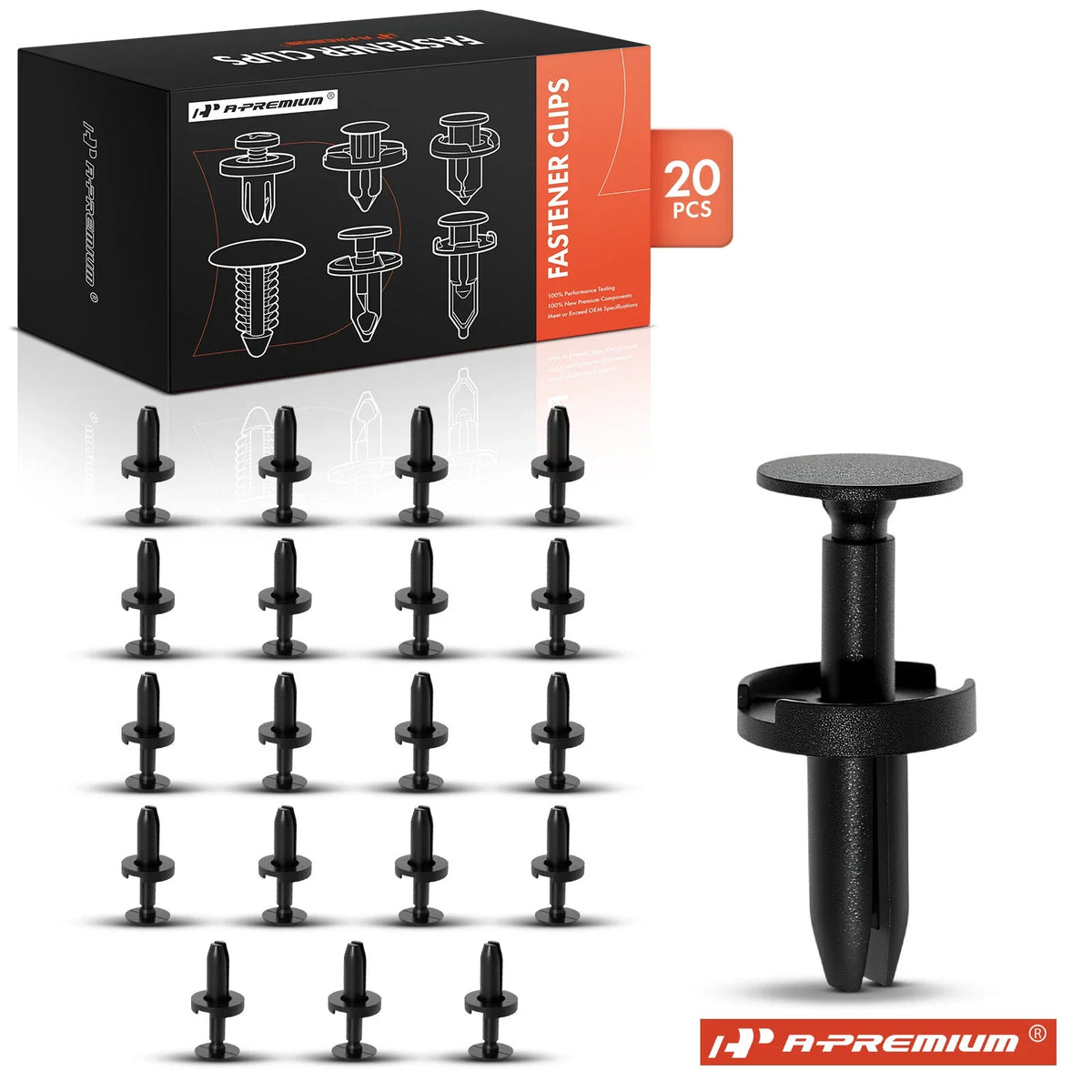 Set of 20 Bumper Tail Light Push-Type Clips for Jeep
