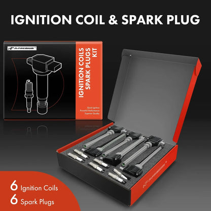 6-Pack Ignition Coils and Spark Plugs for Ford F150 Edge