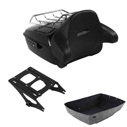 Trunk Backrest Pad Mount Rack for Harley Road Glide 2014-2026