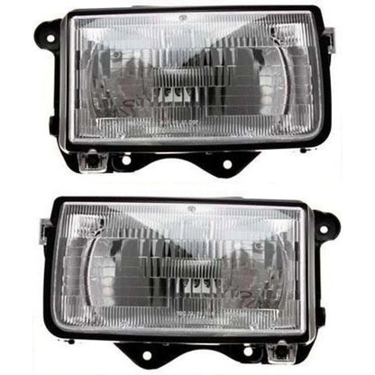 Set of 2 Halogen Headlights for Isuzu Rodeo (1991–1997) w/ Bulbs