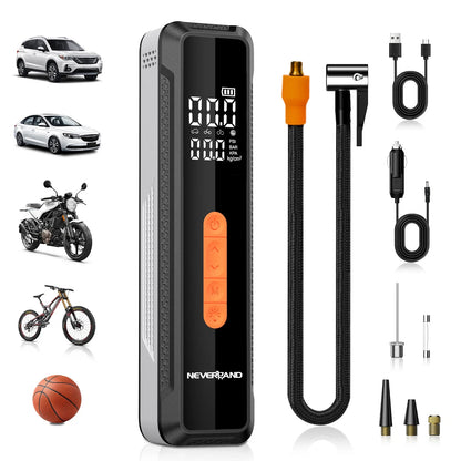 Tire Inflator Air Compressor 150 PSI for Car & Motorcycle 2000-2023