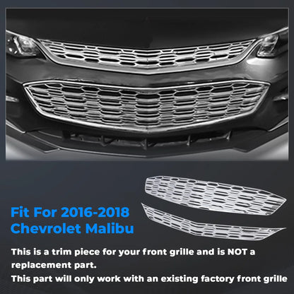 Chrome Grille Inserts Overlay for Chevy Malibu 2016–2018