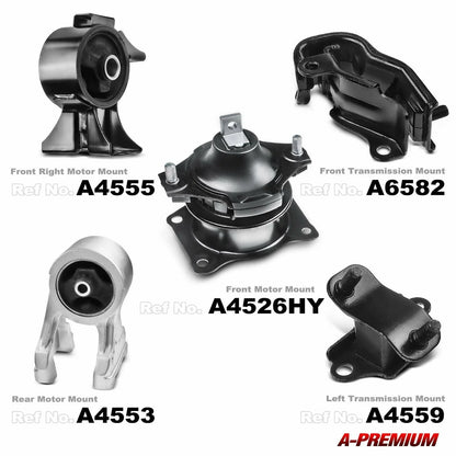 Engine & Transmission Mounts - 5X for Honda Odyssey 2005–2006