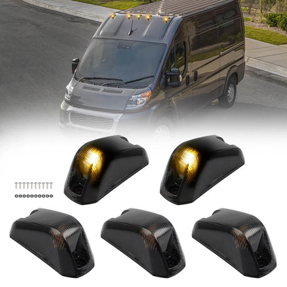 Cab Roof Marker Light Set 5PC for Ram ProMaster 1500 2500 3500 2014-2017