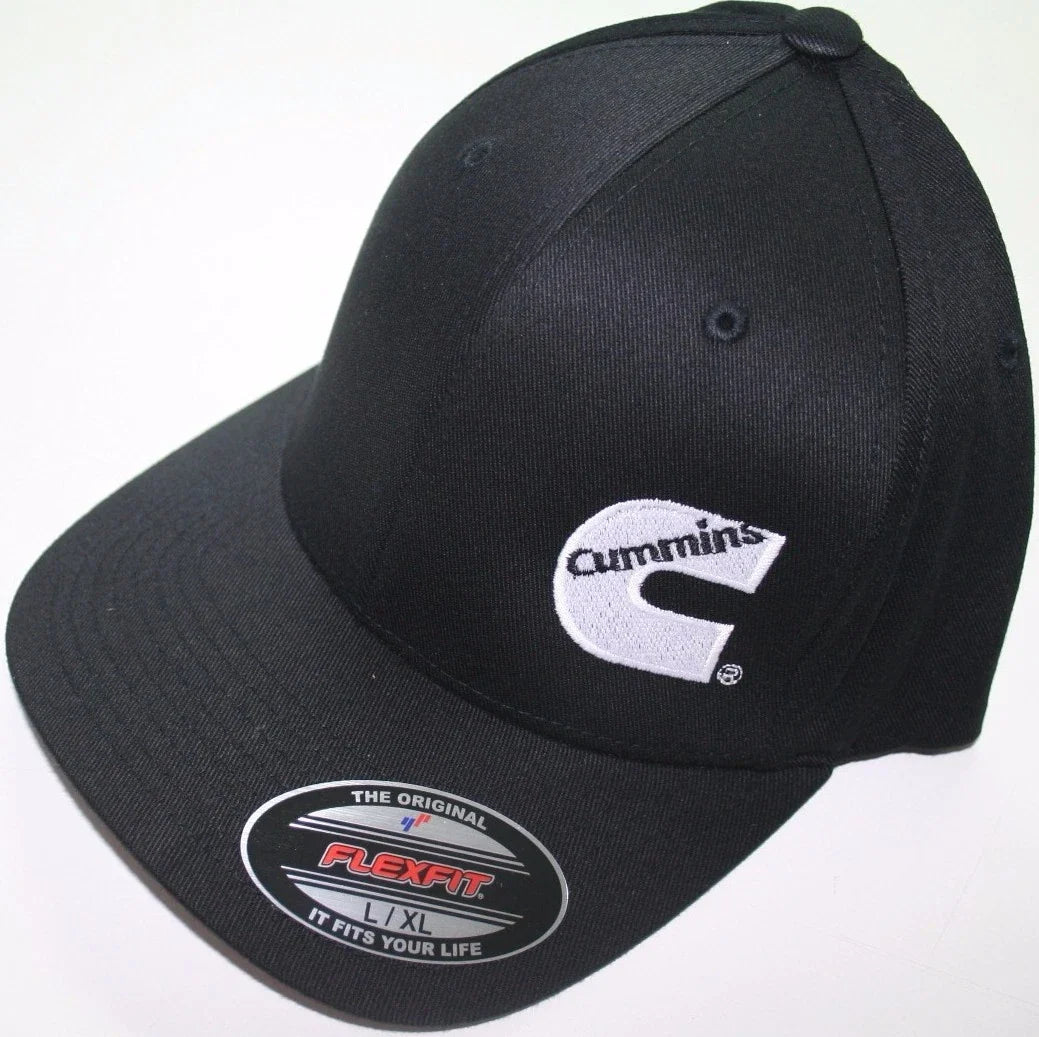 Black Flex Fit Hat (LG/XL) with Cummins Branding for Ram