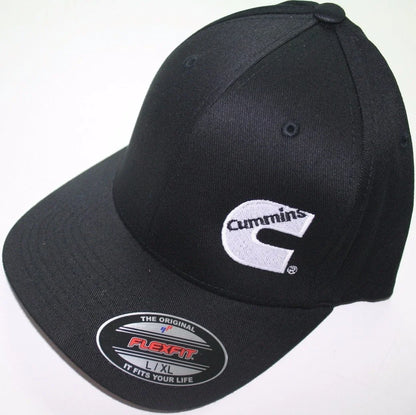 Black Flex Fit Hat (LG/XL) with Cummins Branding for Ram