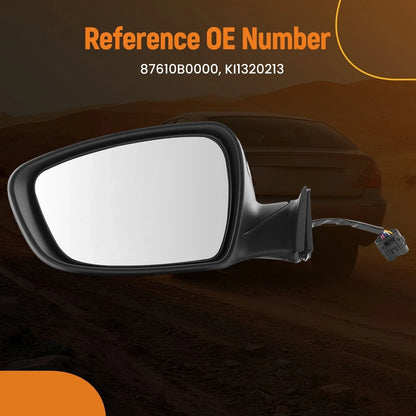 Left Heated Side Mirror for Kia Forte (2017–2018) Power Adjust 87610B0000