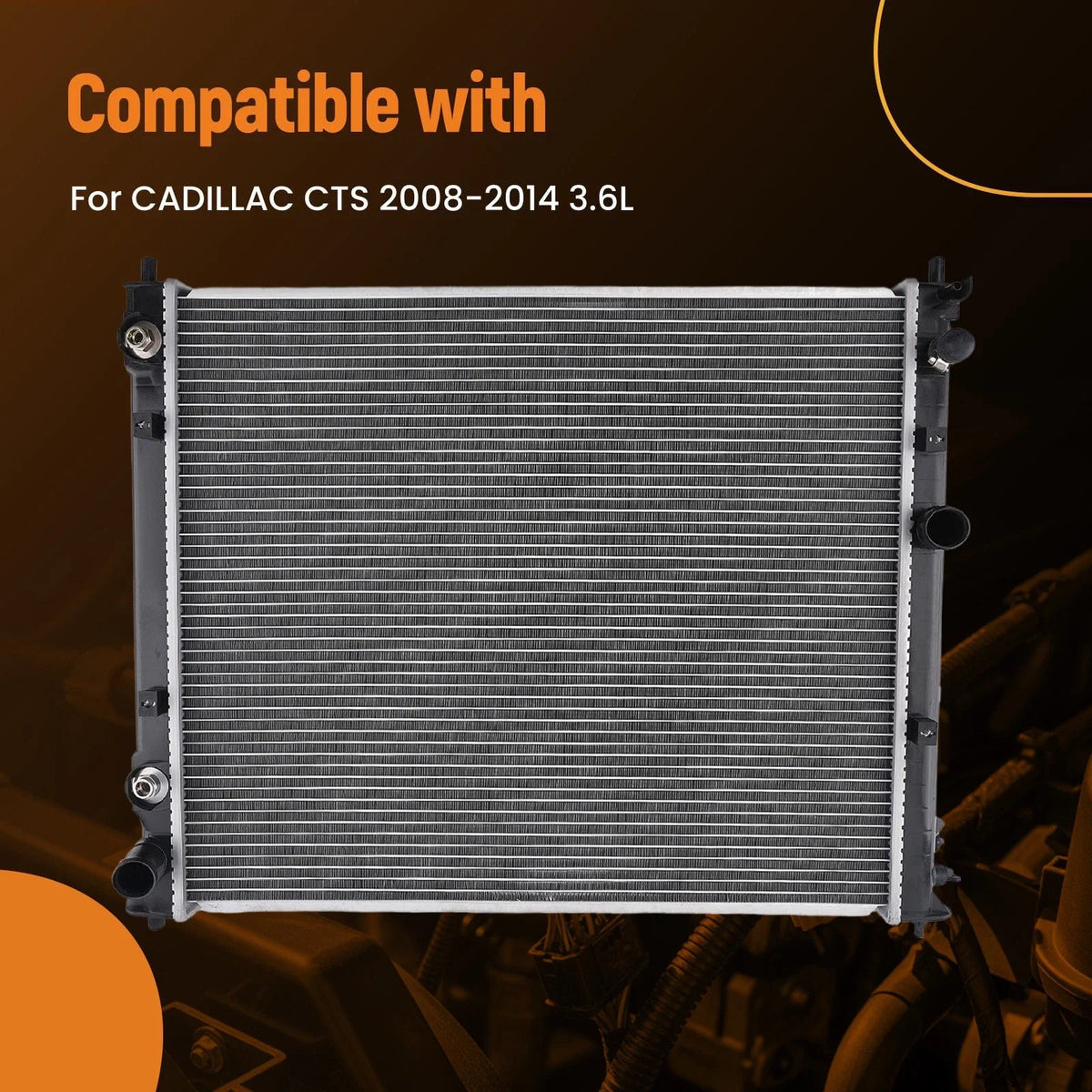 Radiator Aluminum Core for Cadillac CTS 3.6L (2008–2014) 15932855