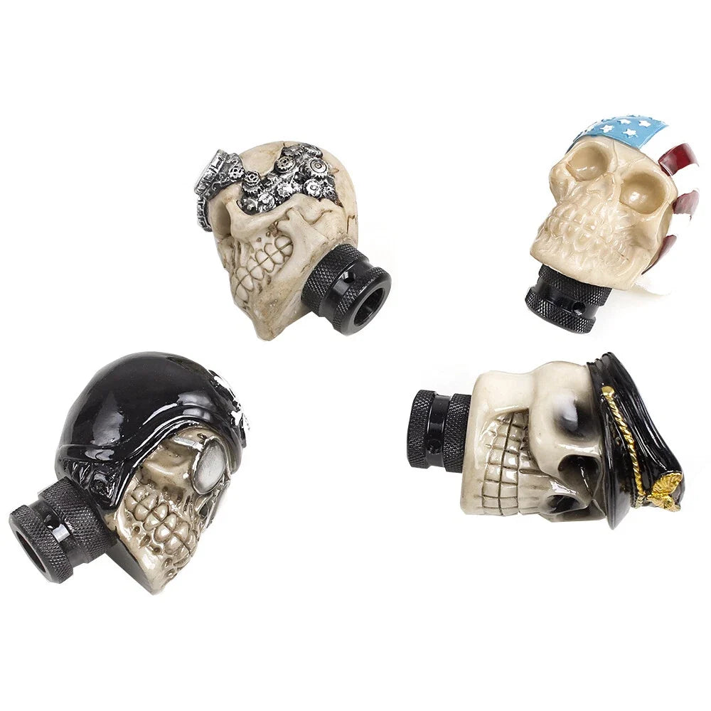 Manual Gear Shift Knob - Skull Head Design for Universal Fit