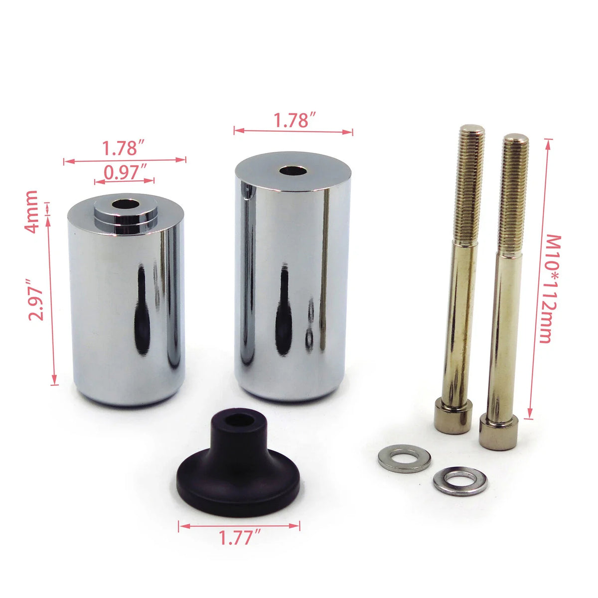 Chrome Frame Slider Crash Protector for Kawasaki Ninja ZX-6R (2005–2006)