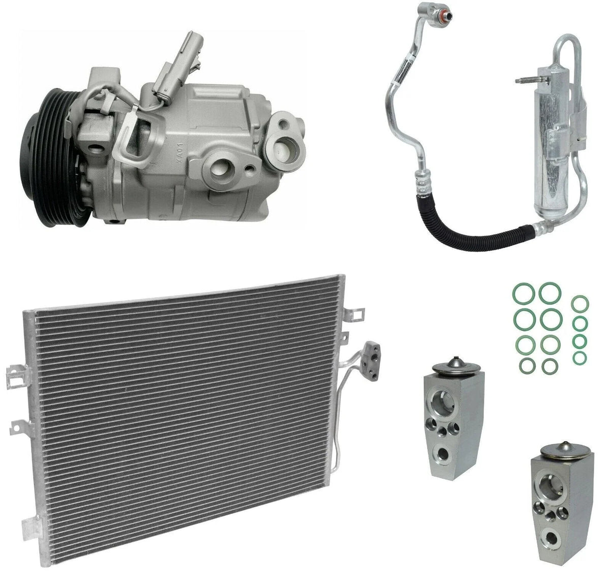 AC Compressor Kit With Condenser Replacement for Dodge Journey 2.4L (2013)