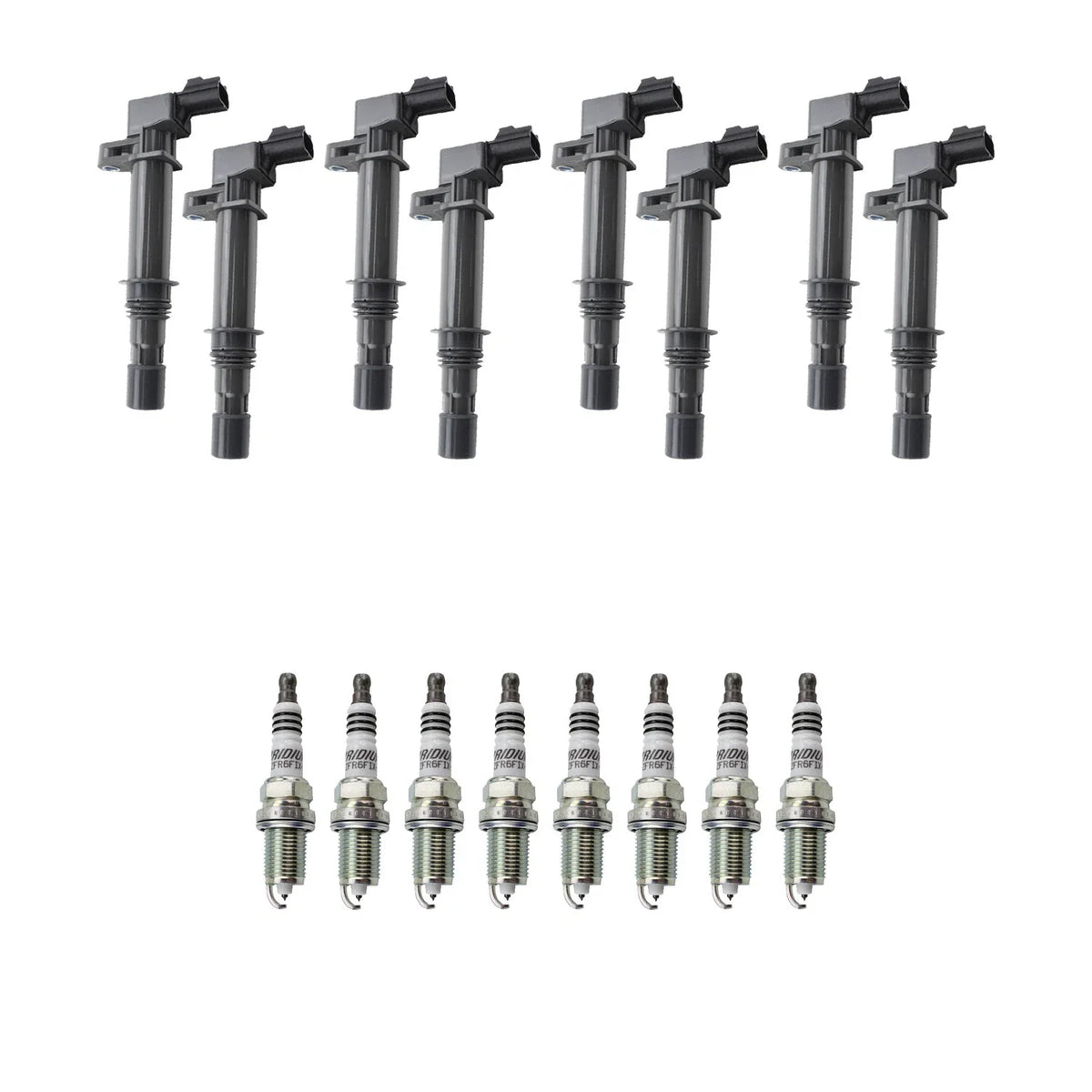 Set of 8 Ignition Coils & NGK Iridium Spark Plugs for Ram 1500 (2002–2008)