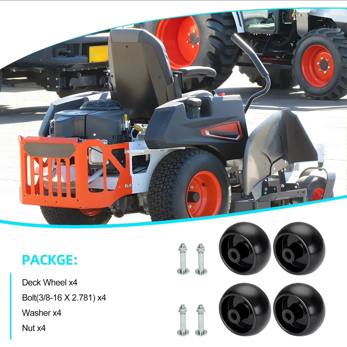 4-Pack Deck Wheels for Simplicity Snapper Pro Ferris