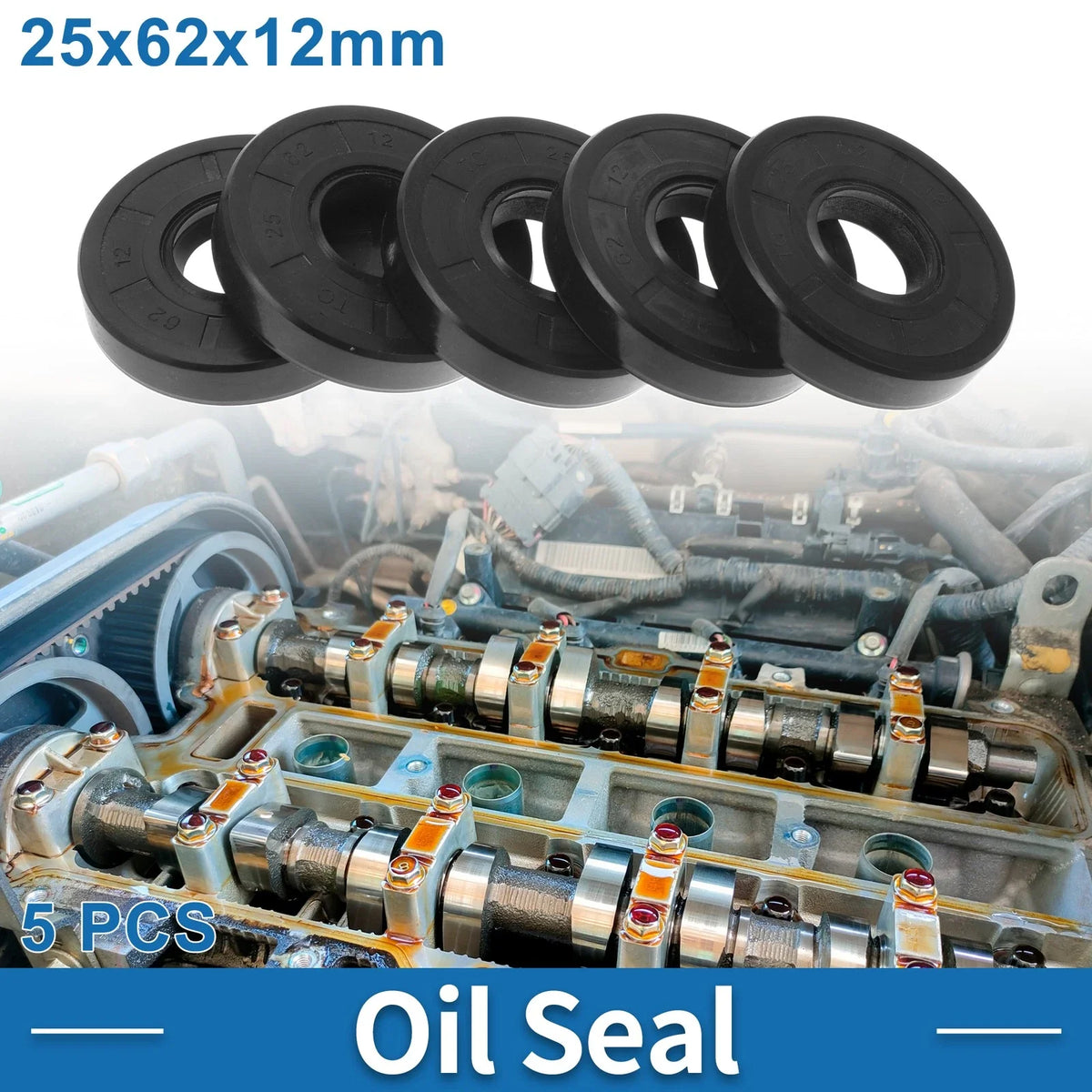 Oil Seal TC Seal Ring  (25x62x12mm, Nitrile Rubber)