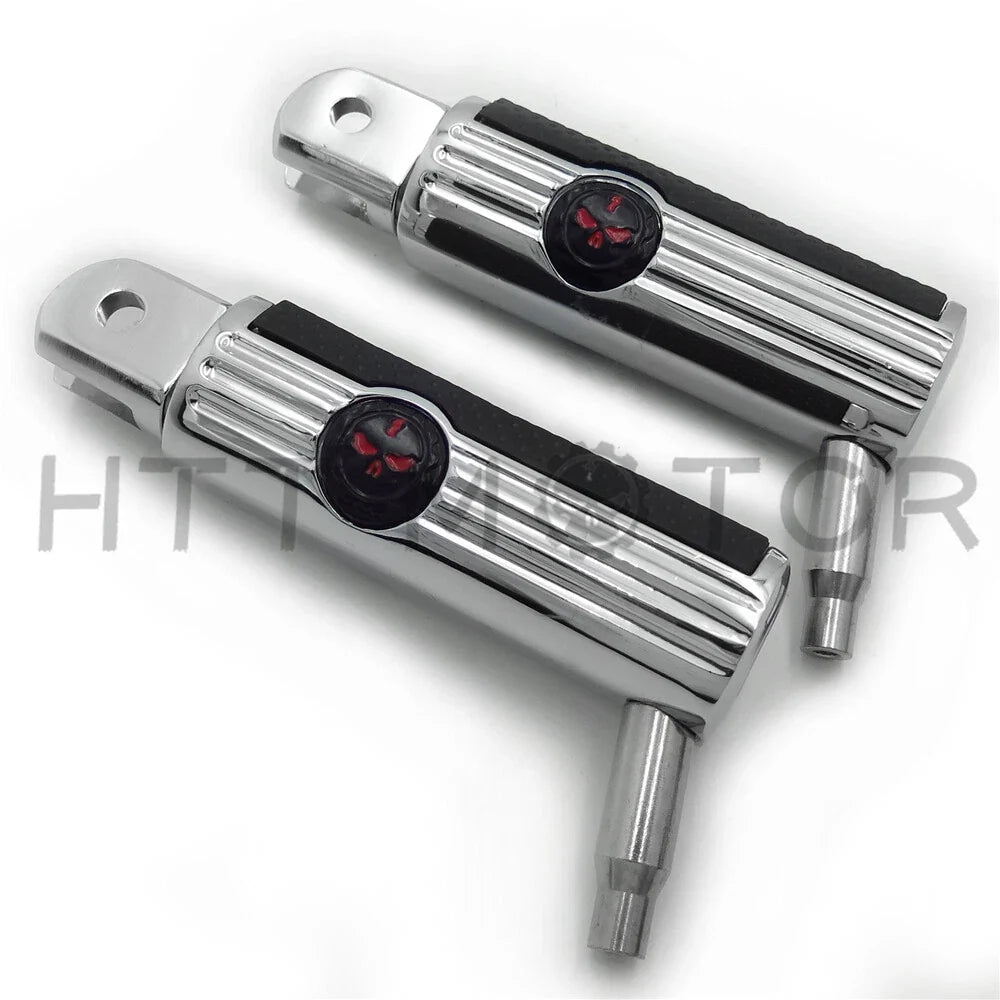 Defiance Skull Footpegs for Harley FXBB FXBR FXBRS FXLR 2018–Present