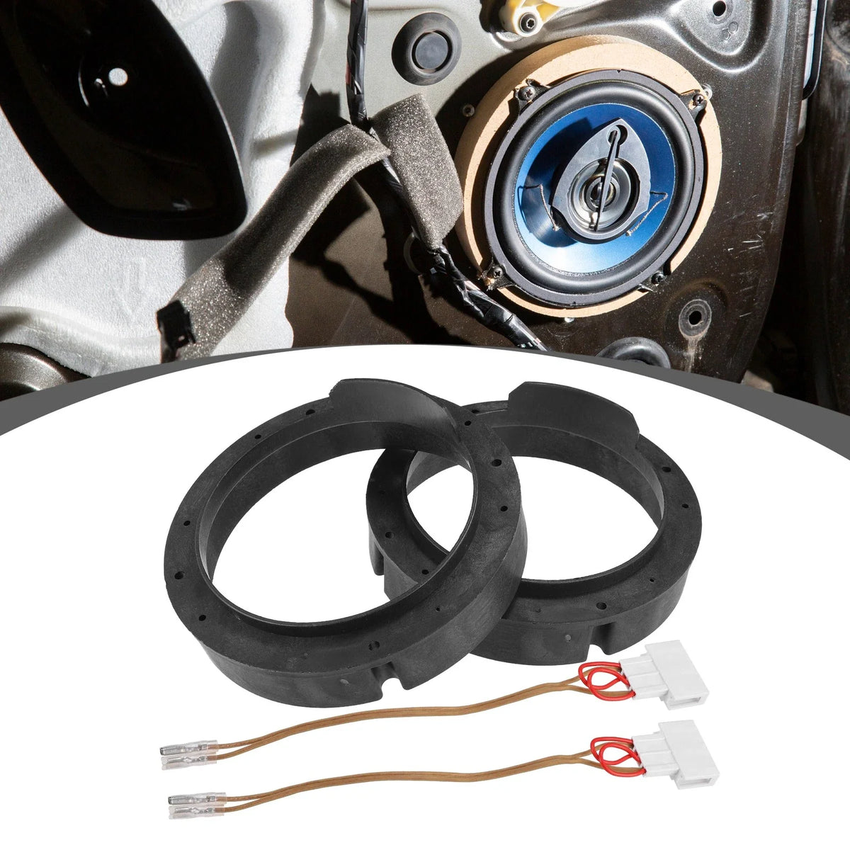 6.5" Speaker Adapter Spacer Ring with Wire for Volkswagen Passat 