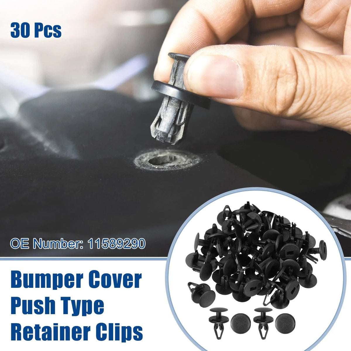 30pcs Bumper Cover Push Type Retainer Clips for Buick Enclave (2008–2017) No.11589290