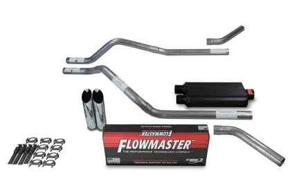 2.5" Dual Exhaust Kit - Flowmaster 50 Slash Tip for GMC Jimmy 2000-2004