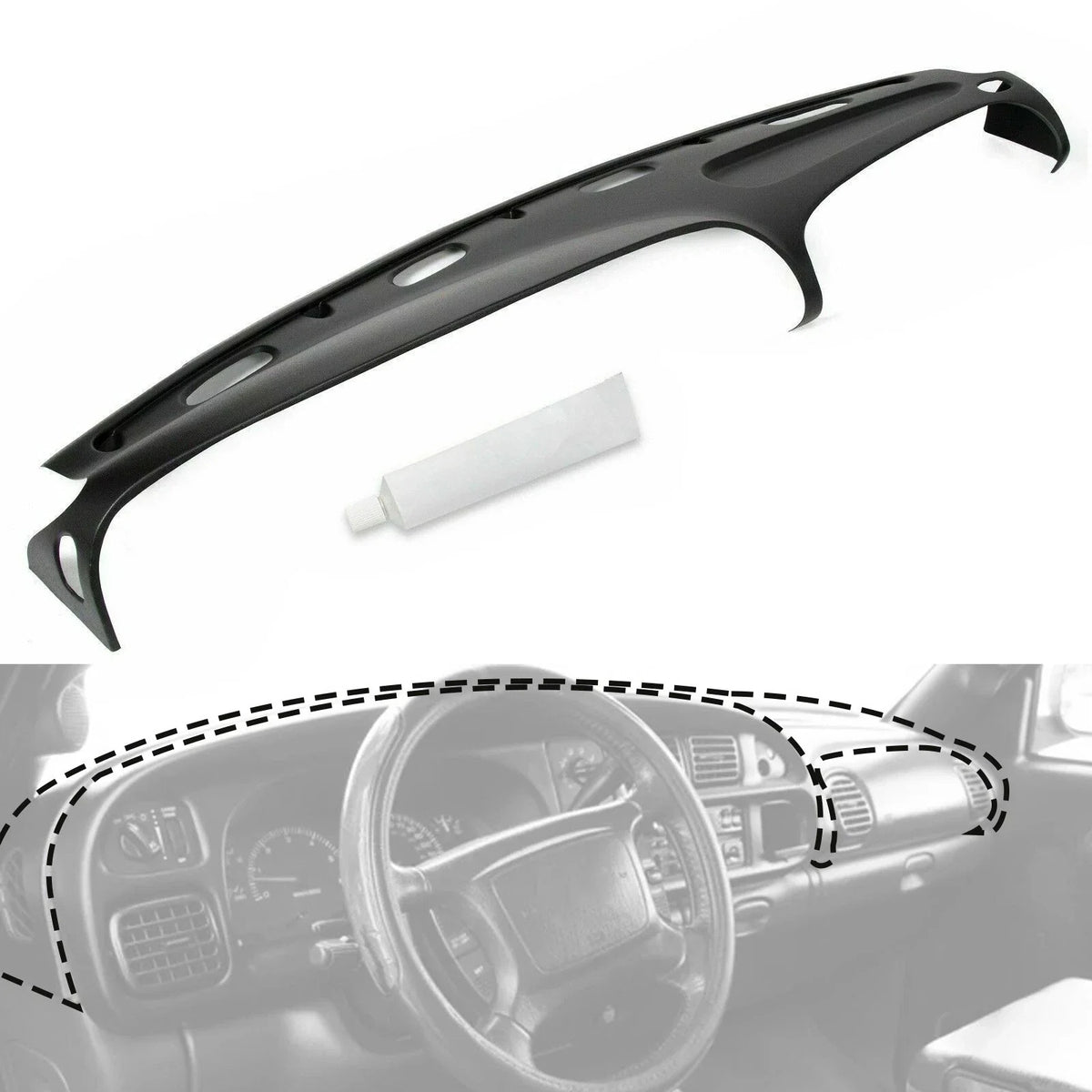 Upper Dashboard Cover Bezel for Ram 1500 2500 3500 1998-2002